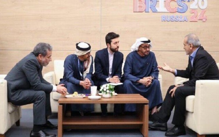 اجتماعان منفصلان على هامش «بريكس» لرئيسَي ووزيرَي خارجية إيران والإمارات.. وأمريكا ترفض منح تأشيرة دخول لوزير الاقتصاد الإيراني